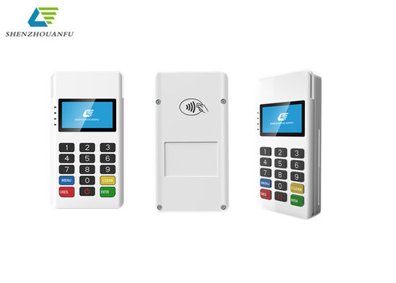 Beyaz Mini POS Terminali Akıllı Mobil Ödeme Terminali ODM PCI Sertifikası