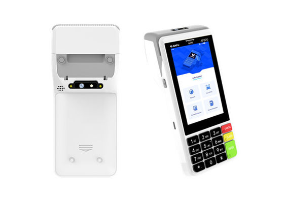 4 inç IPS tüm bir makine nfc android pos cihazı 2G 3G 4G kablosuz wifi pos terminali 58mm yazıcı ile